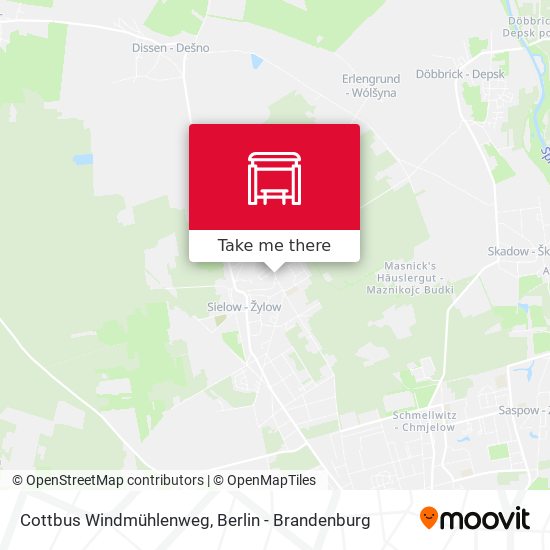 Cottbus Windmühlenweg map