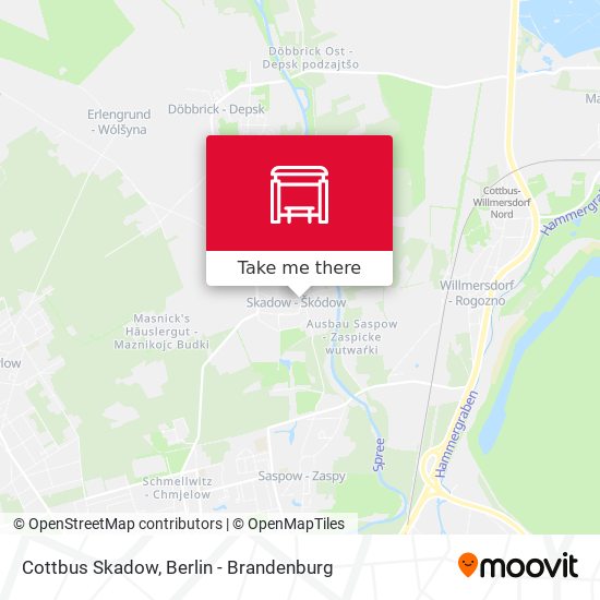 Cottbus Skadow map