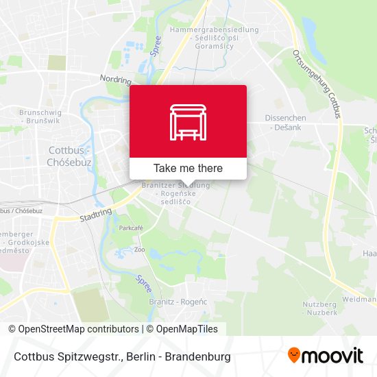 Карта Cottbus Spitzwegstr.