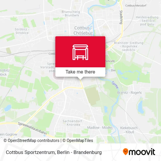Карта Cottbus Sportzentrum