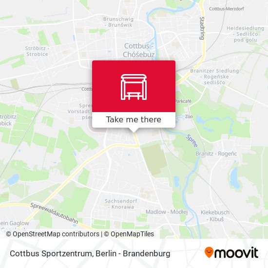 Cottbus Sportzentrum map