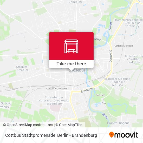 Cottbus Stadtpromenade map