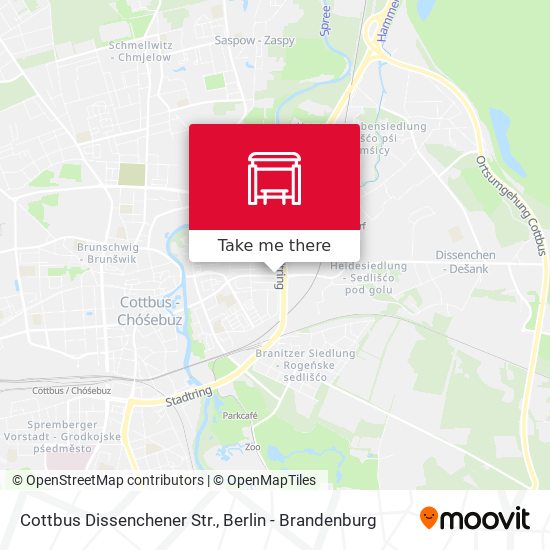 Карта Cottbus Dissenchener Str.