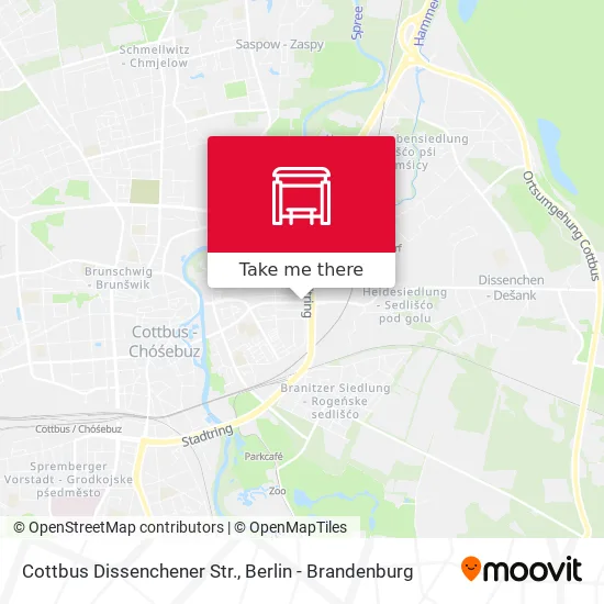 Карта Cottbus Dissenchener Str.