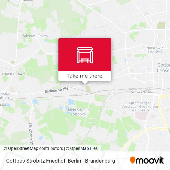 Cottbus Ströbitz Friedhof map