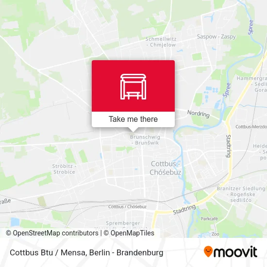 Карта Cottbus Btu / Mensa