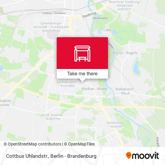 Карта Cottbus Uhlandstr.