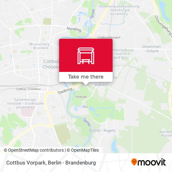 Cottbus Vorpark map