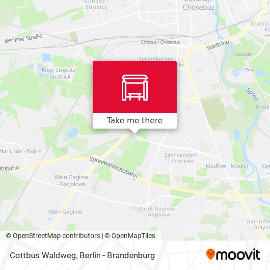 Cottbus Waldweg map