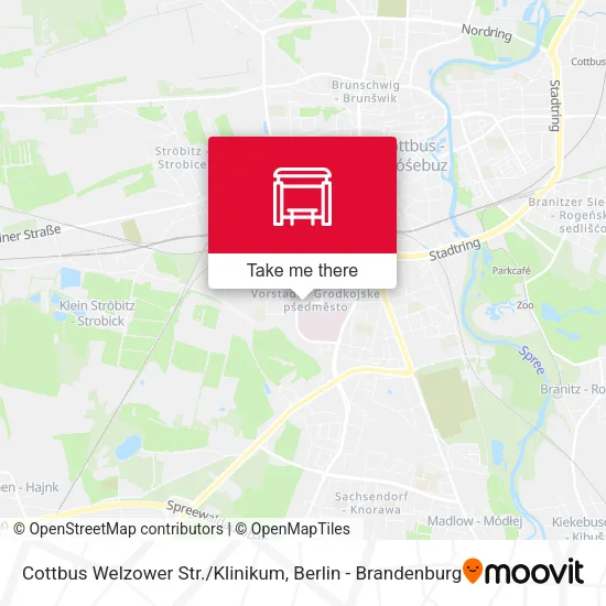 Карта Cottbus Welzower Str./Klinikum
