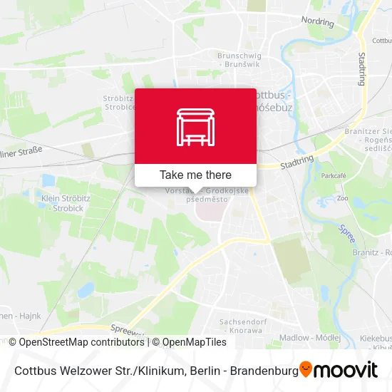 Карта Cottbus Welzower Str./Klinikum