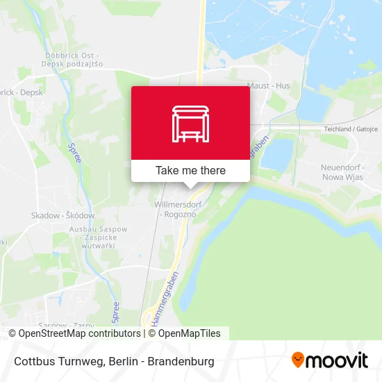 Cottbus Turnweg map