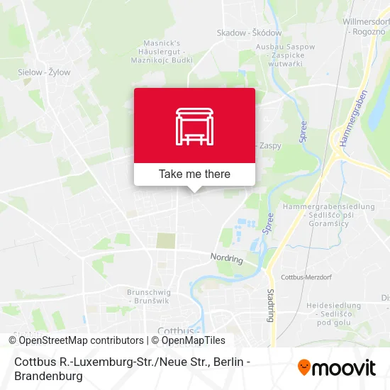 Карта Cottbus R.-Luxemburg-Str. / Neue Str.