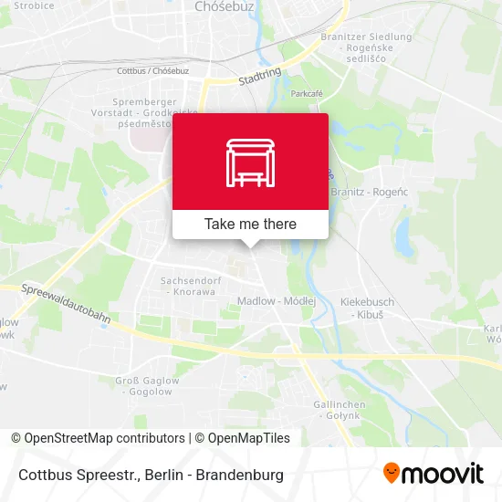 Карта Cottbus Spreestr.