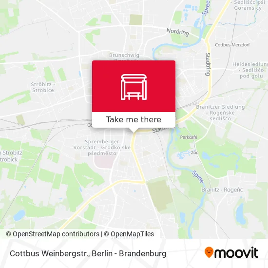 Карта Cottbus Weinbergstr.