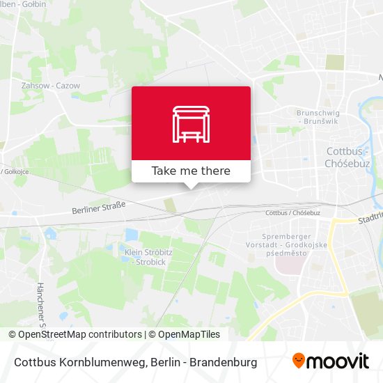 Cottbus Kornblumenweg map