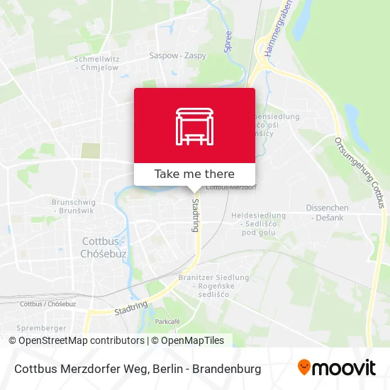 Карта Cottbus Merzdorfer Weg