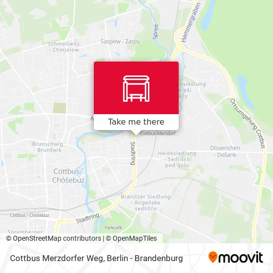 Карта Cottbus Merzdorfer Weg