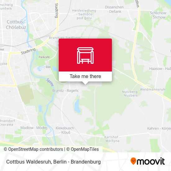 Cottbus Waldesruh map