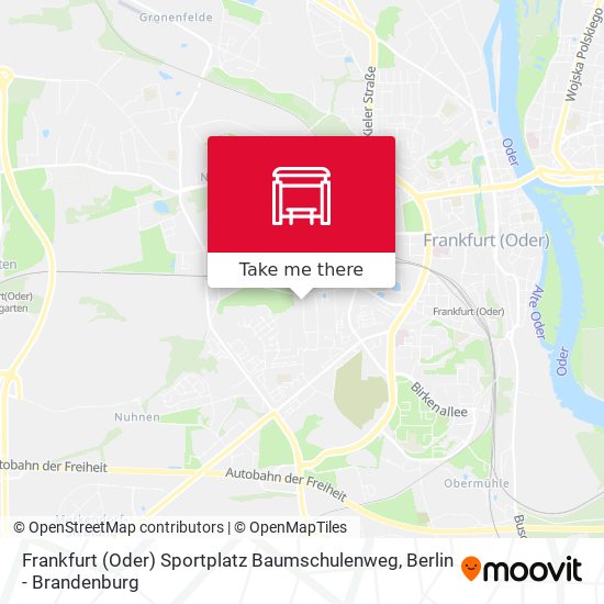 Frankfurt (Oder) Sportplatz Baumschulenweg map