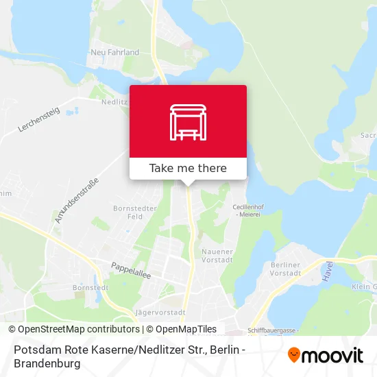 Карта Potsdam Rote Kaserne / Nedlitzer Str.
