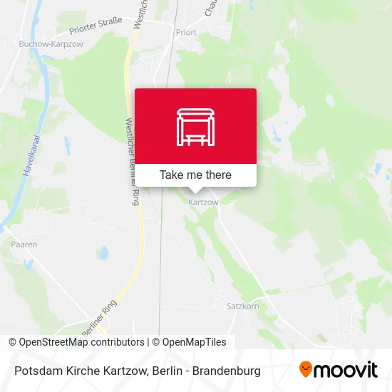 Potsdam Kirche Kartzow map