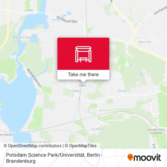Карта Potsdam Science Park / Universität