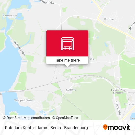 Potsdam Kuhfortdamm map