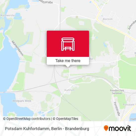 Potsdam Kuhfortdamm map