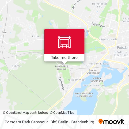Карта Potsdam Park Sanssouci Bhf