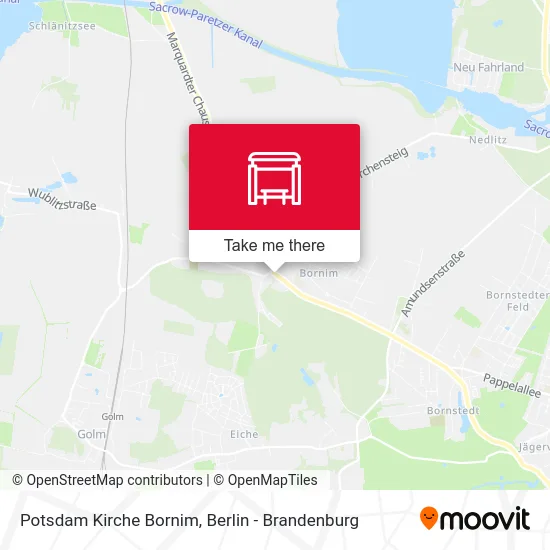 Potsdam Kirche Bornim map