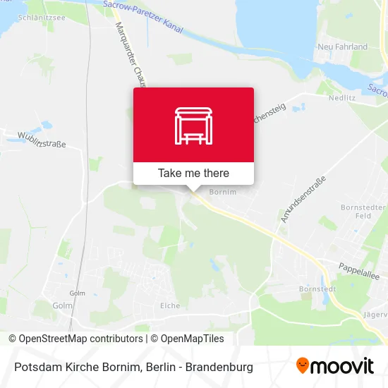 Potsdam Kirche Bornim map