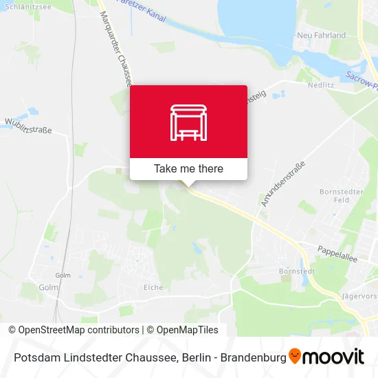 Potsdam Lindstedter Chaussee map