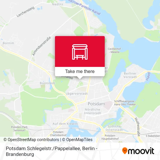 Карта Potsdam Schlegelstr. / Pappelallee