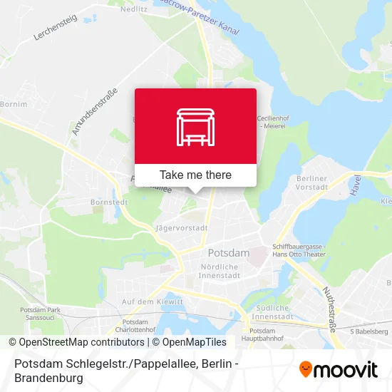 Карта Potsdam Schlegelstr. / Pappelallee