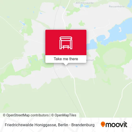 Friedrichswalde Honiggasse map