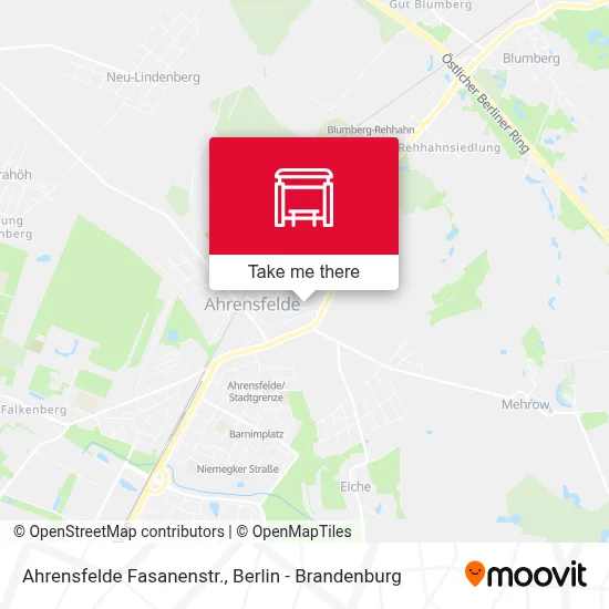 Ahrensfelde Fasanenstr. map