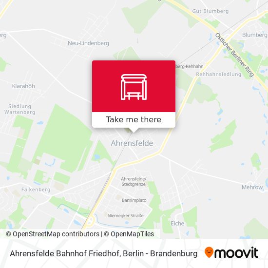 Ahrensfelde Bahnhof Friedhof map