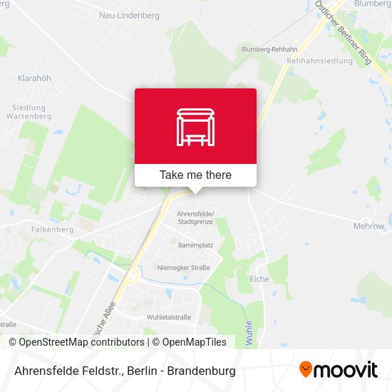 Карта Ahrensfelde Feldstr.