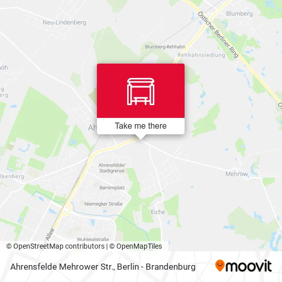 Карта Ahrensfelde Mehrower Str.