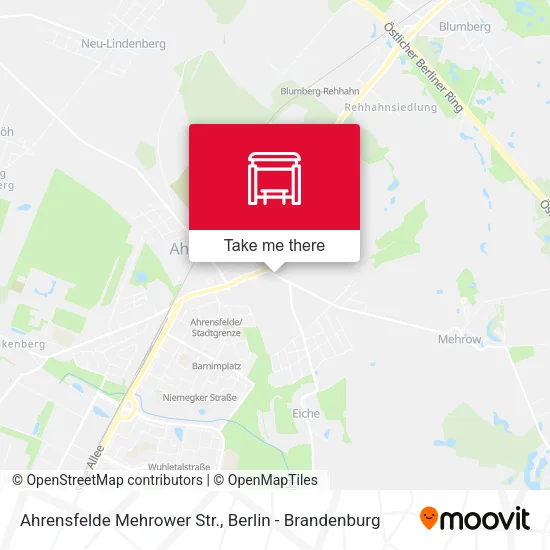 Карта Ahrensfelde Mehrower Str.
