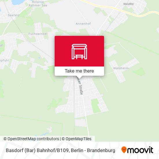 Basdorf (Bar) Bahnhof/B109 map