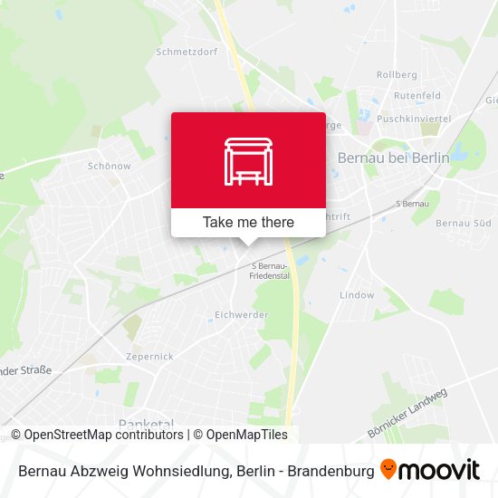 Bernau Abzweig Wohnsiedlung map