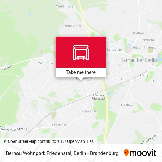 Карта Bernau Wohnpark Friedenstal