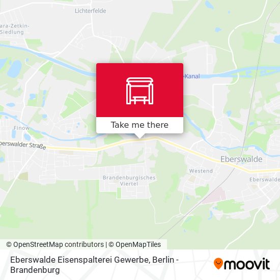 Eberswalde Eisenspalterei Gewerbe map