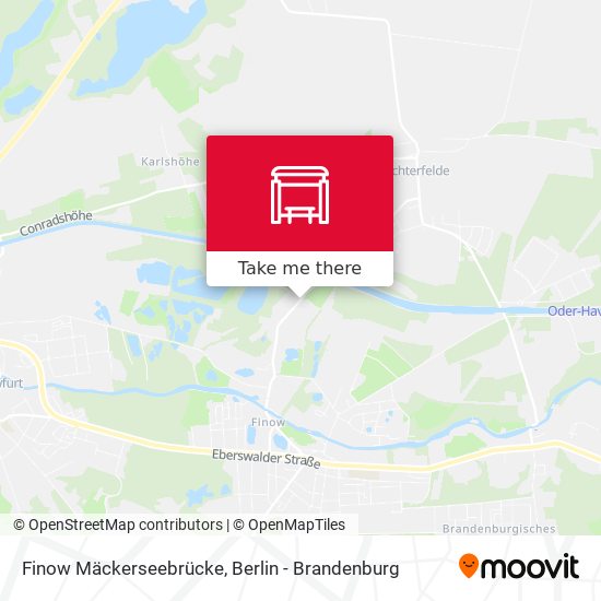 Finow Mäckerseebrücke map