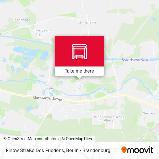 Карта Finow Straße Des Friedens