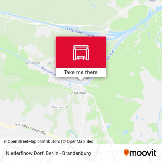 Niederfinow Dorf map