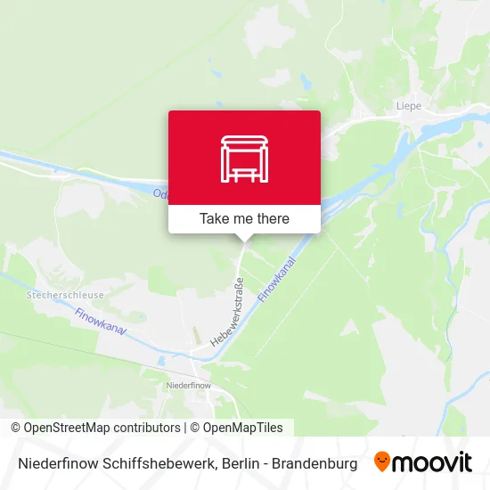 Карта Niederfinow Schiffshebewerk
