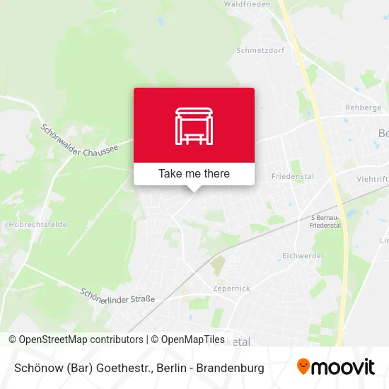 Карта Schönow (Bar) Goethestr.
